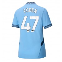 Camiseta Manchester City Phil Foden #47 Primera Equipación Replica 2024-25 para mujer mangas cortas